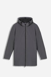 GIACCONE IMBOTTITO DOPPIO TESSUTO GRIGIO SCURO